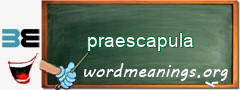 WordMeaning blackboard for praescapula